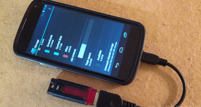 Extend Android storage space with USB OTG.