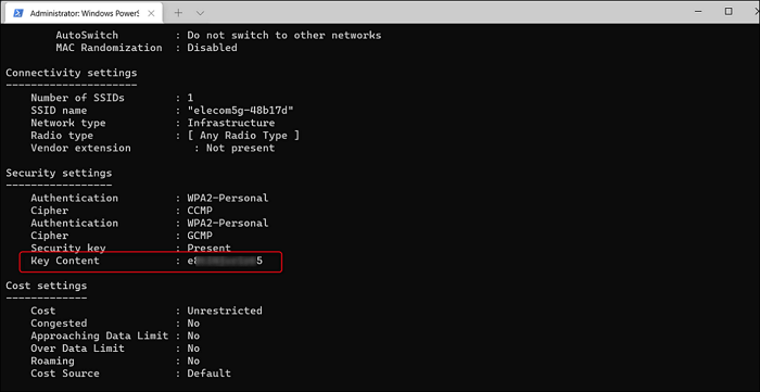 see wifi password through the terminal