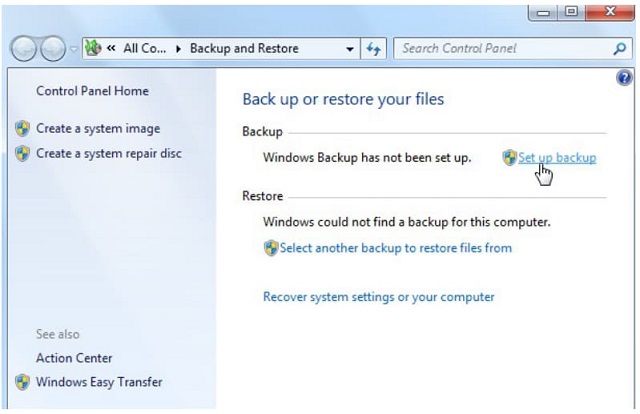 backup windows 7