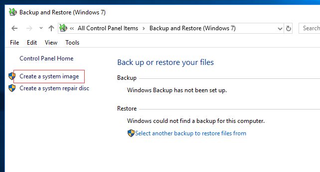 backup computer windows 10