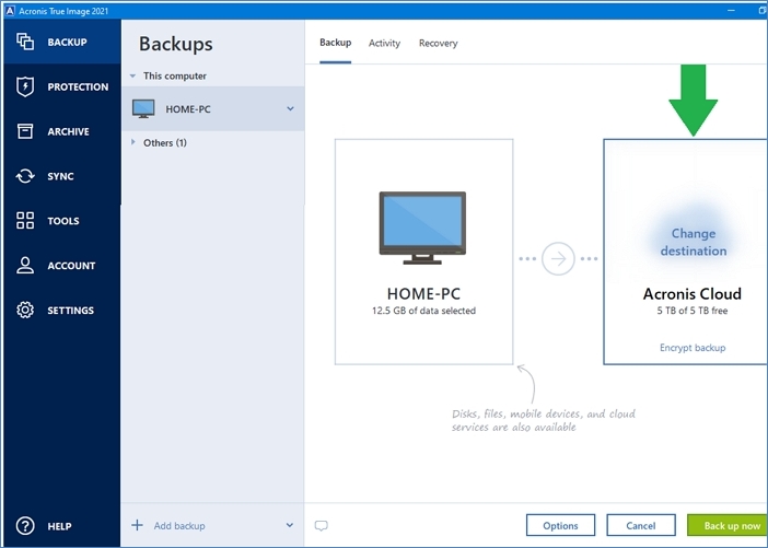 acronis true image - time machine alterantive for windows