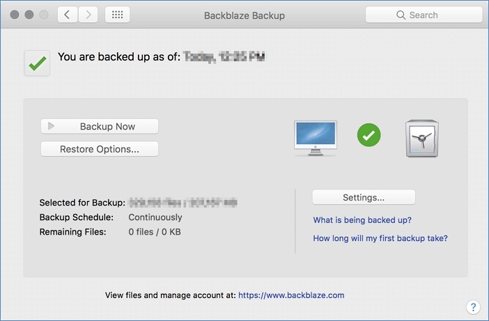 Backblaze Windows Backup