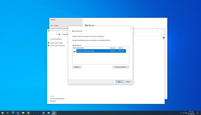 how to use backup and restore in windows 11 step 4