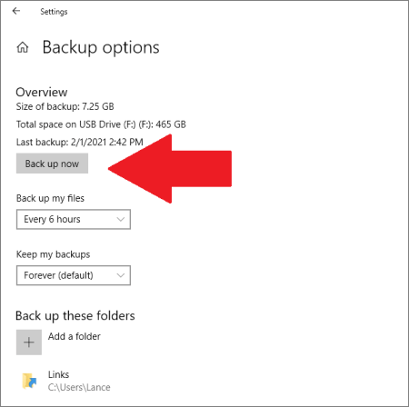 does windows 11 file history backup everything