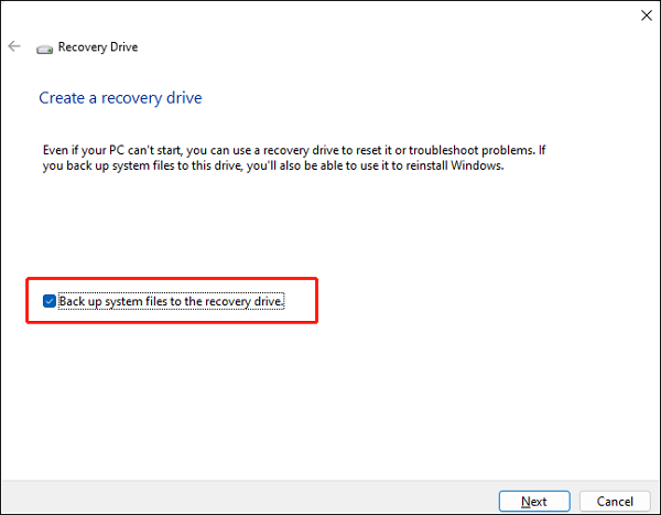 create a recovery partition-1