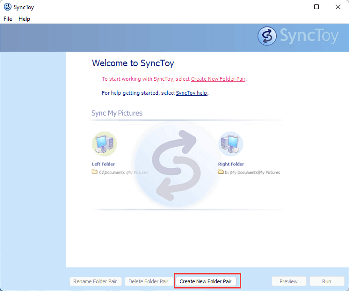 create new folder pair - 1