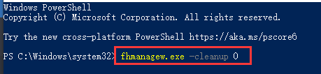 delete file history backup in powershell