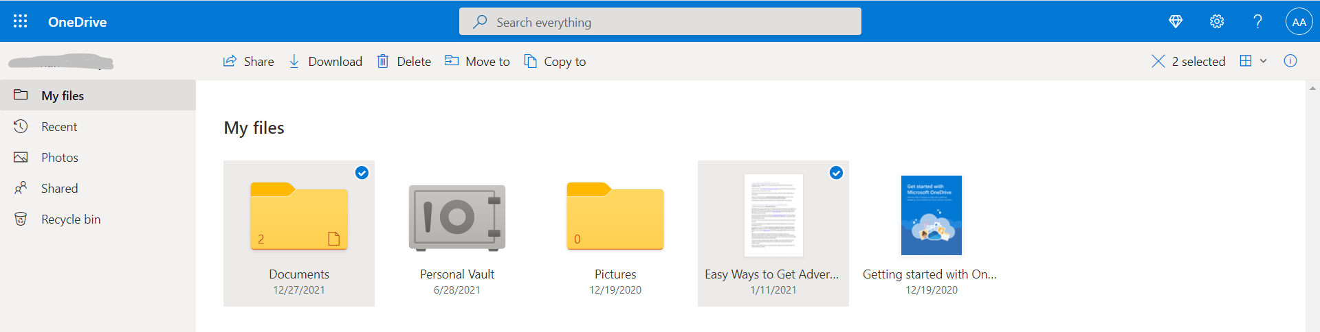 deleting files from onedrive online