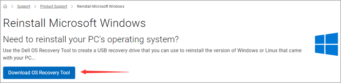 download OS recovery tool