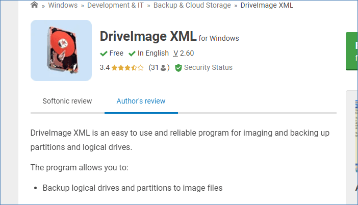 driveimage xml
