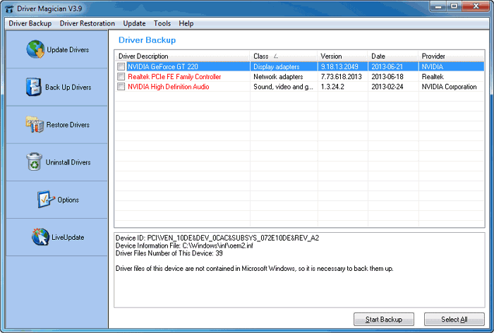 driver magician - top 5 driver backup sotware