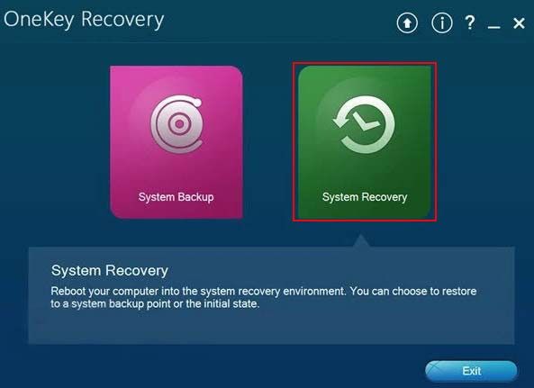 select system recovery