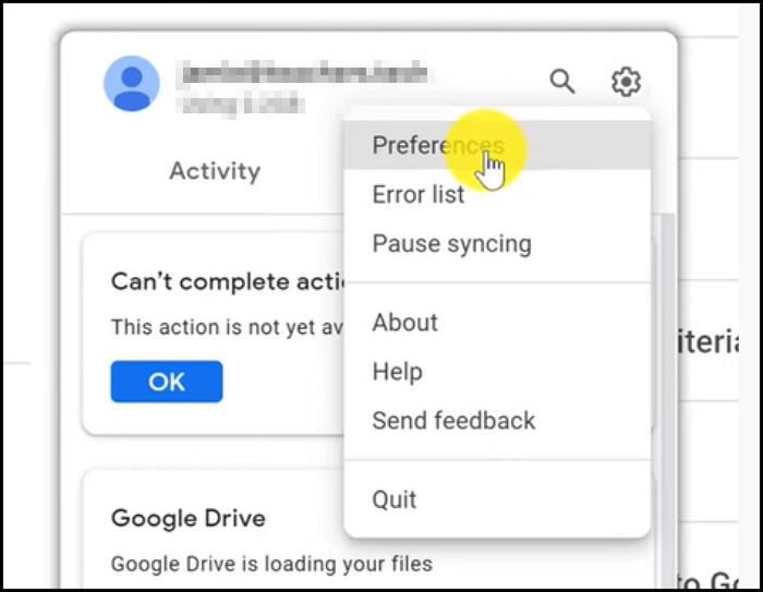 click and go to preferences