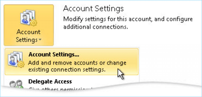 Outlook Account Settings