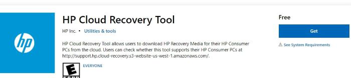 download hp cloud recovery on windows store app