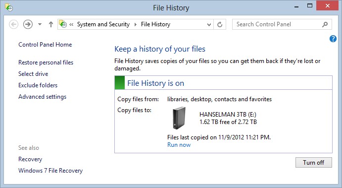 keep history of files