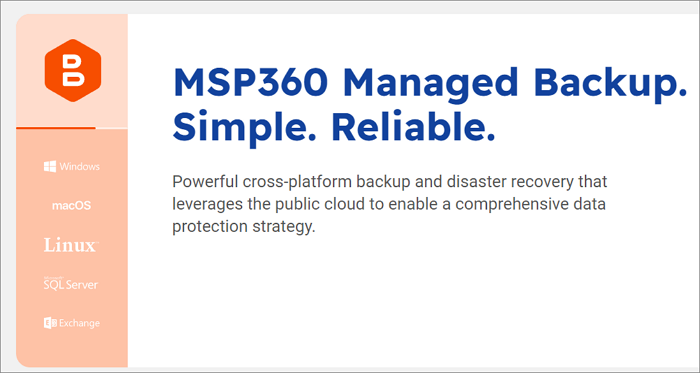 msp 360 managed backup
