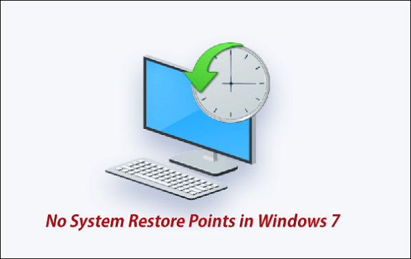 no system restore points windows 7