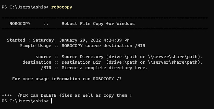 robocopy windows