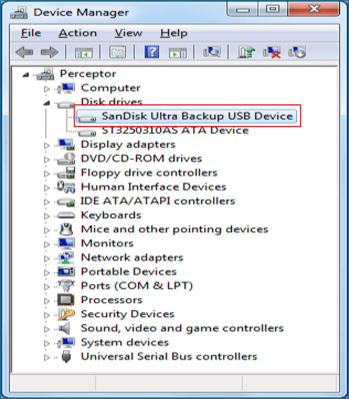 sandisk backup software usb device