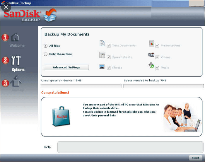 sandisk backup software