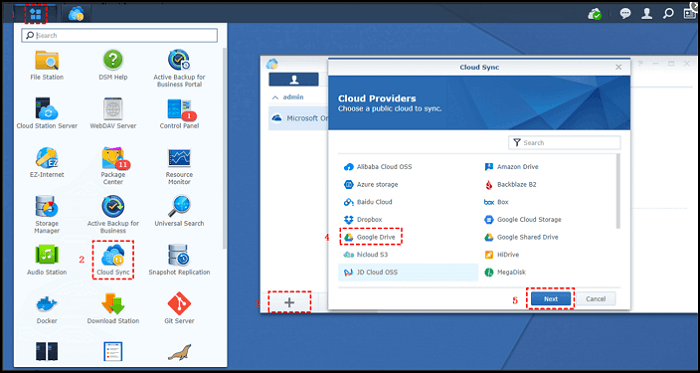 how to log in Google Drive in Cloud Sync