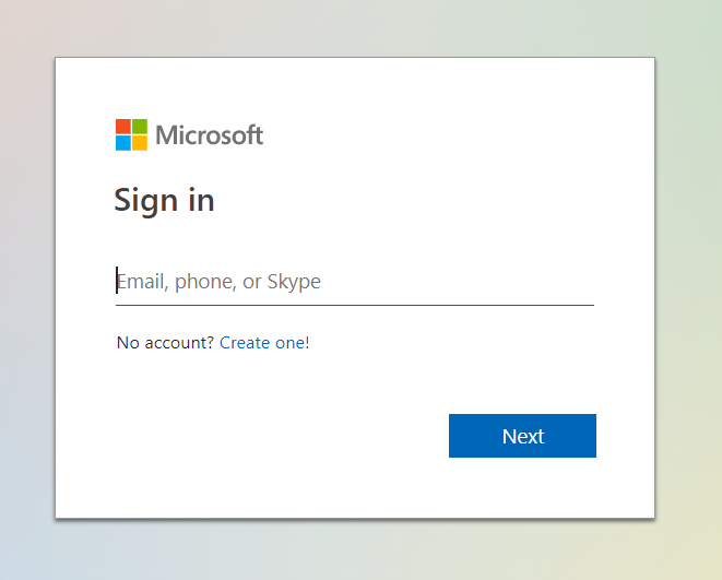 sign in to onedrive website