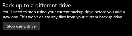 Stop using drive
