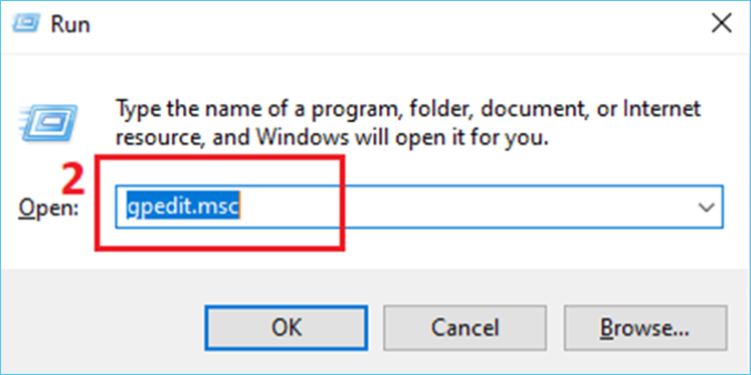 type gpedit.msc in run command