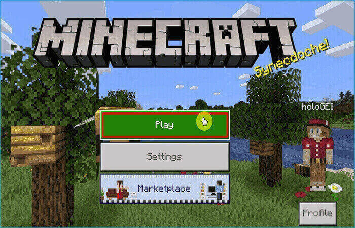 using minecraft worlds built-in option-1