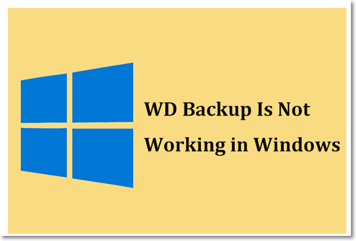 wd backup not working