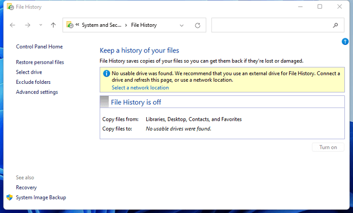 Windows 11 File History