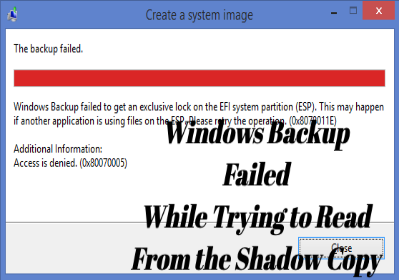 windows backup failed