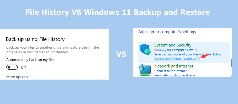 Windows 11 Backup and Restore VS Windows 11 File History