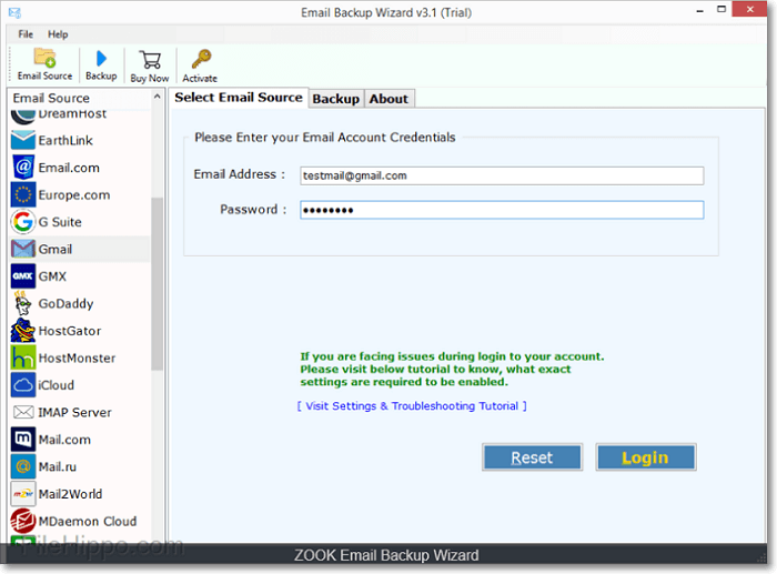 zook email backup
