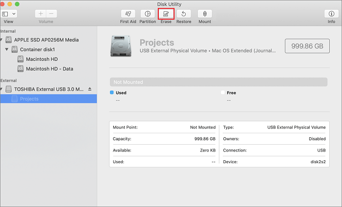 erase hard drive on mac