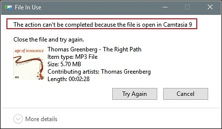 forced to delete a file