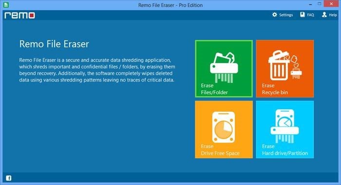 Remo File Eraser Windows shredding software