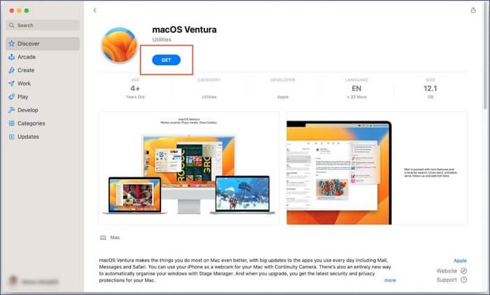 get macOS Ventura