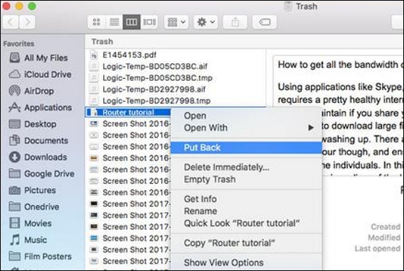 recover an eariler version of Word Mac