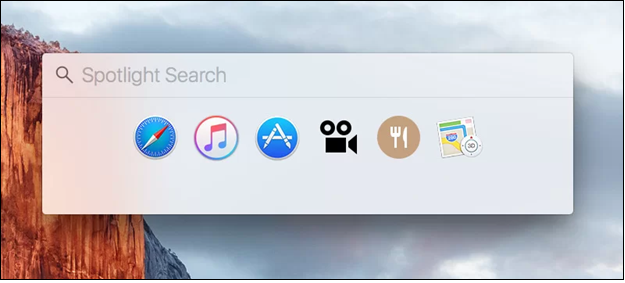 open Spotlight search bar