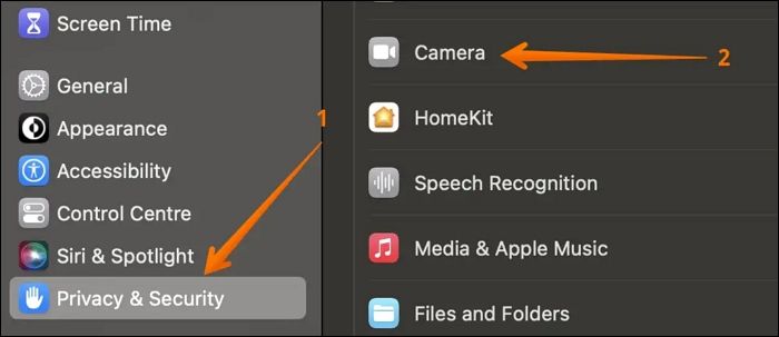 Allow Camera Access on Mac