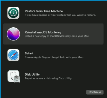 reinstall macos on MacBook Air