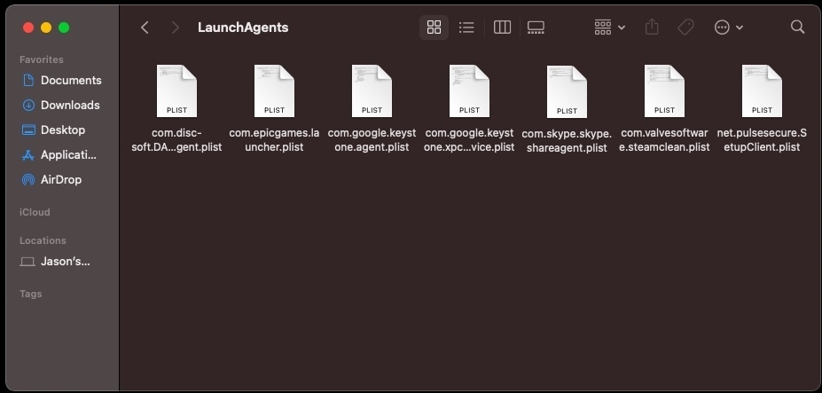 Find LaunchAgents