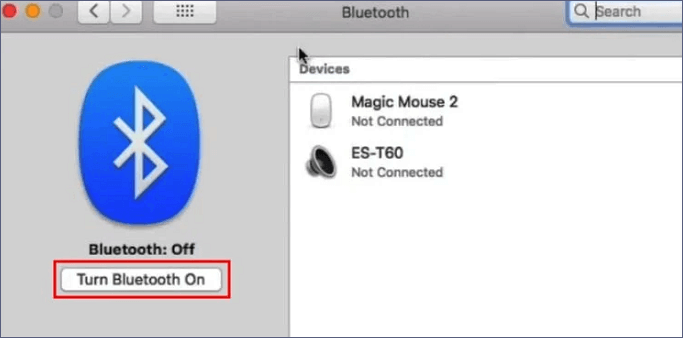 turn Bluetooth on