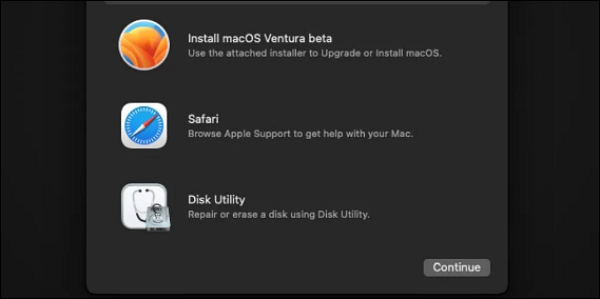 choose Disk Utility