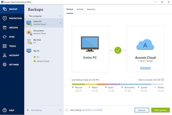 Acronis Cyber Protect Home Office