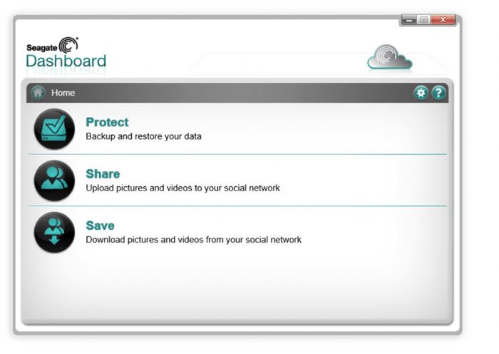 seagate dashboard