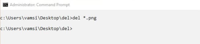 delete files in command prompt