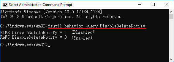 type the commands